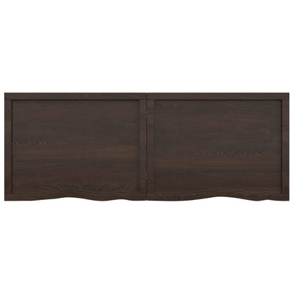 Wandschap behandeld massief eikenhout donkerbruin 160 x 60 x 6 cm