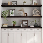 Wandschap massief eikenhout 160x60 cm donkerbruin