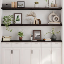 Wandschap behandeld massief eikenhout donkerbruin 180 x 40 x 4 cm