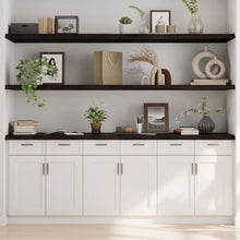 Wandschap behandeld massief eikenhout donkerbruin 200 x 60 x 4 cm