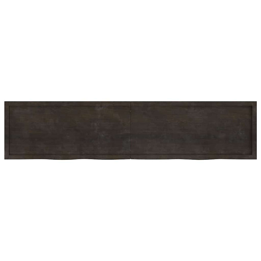 Wandschap behandeld massief eikenhout donkerbruin