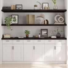 Wandschap behandeld massief eikenhout donkerbruin 220 x 60 x 6 cm