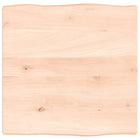 Tabletop natural edge 40x40x2 cm solid oak