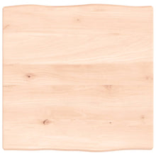 Tafelblad Natuurlijke Rand Massief Eikenhout Naturel 40 x 40 x 2 cm