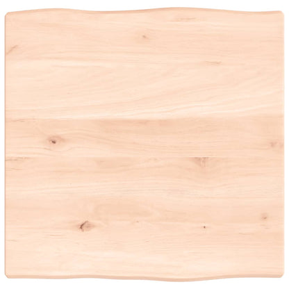Tafelblad Natuurlijke Rand Massief Eikenhout Naturel 40 x 40 x 2 cm