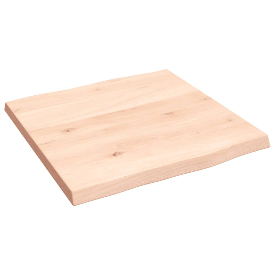 Tafelblad Natuurlijke Rand Massief Eikenhout Naturel 40 x 40 x 2 cm