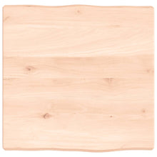 Tafelblad natuurlijke rand 40x40x(2-4) cm massief eikenhout 40 x 40 x 4 cm