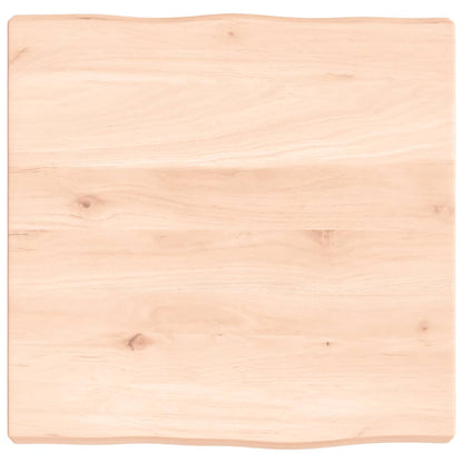 Tafelblad natuurlijke rand 40x40x(2-4) cm massief eikenhout 40 x 40 x 4 cm