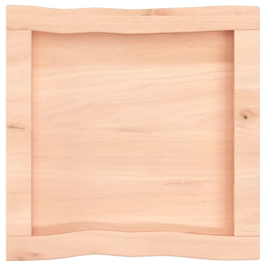 Tafelblad natuurlijke rand 40x40x(2-4) cm massief eikenhout 40 x 40 x 4 cm