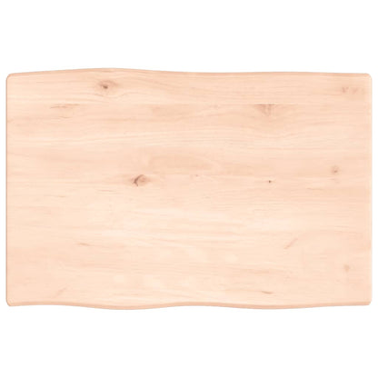 Tafelblad Natuurlijke Rand 60X40X2 Cm Massief Eikenhout 1 60 x 40 x 2 cm Naturel
