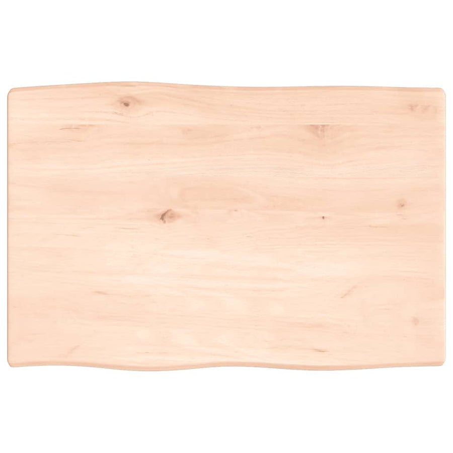 Tafelblad Natuurlijke Rand 60X40X2 Cm Massief Eikenhout 1 60 x 40 x 2 cm Naturel