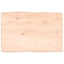 Tafelblad natuurlijke rand 60x40x(2-4) cm massief eikenhout 60 x 40 x 4 cm