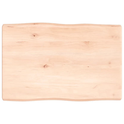 Tafelblad natuurlijke rand 60x40x(2-4) cm massief eikenhout 60 x 40 x 4 cm