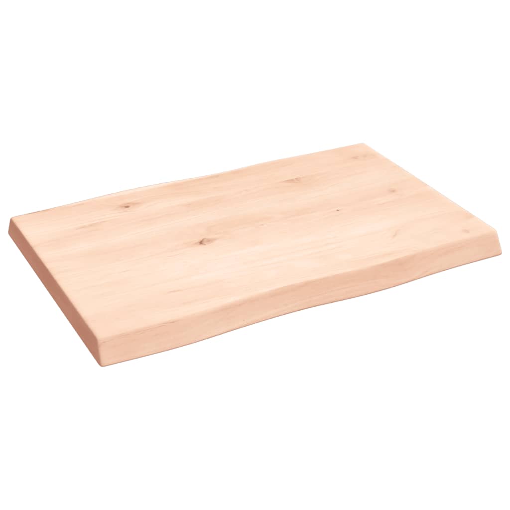Tafelblad natuurlijke rand 60x40x(2-4) cm massief eikenhout 60 x 40 x 4 cm