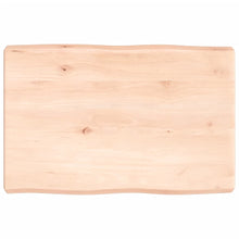 Tafelblad natuurlijke rand 60x40x(2-6) cm massief eikenhout 60 x 40 x 6 cm