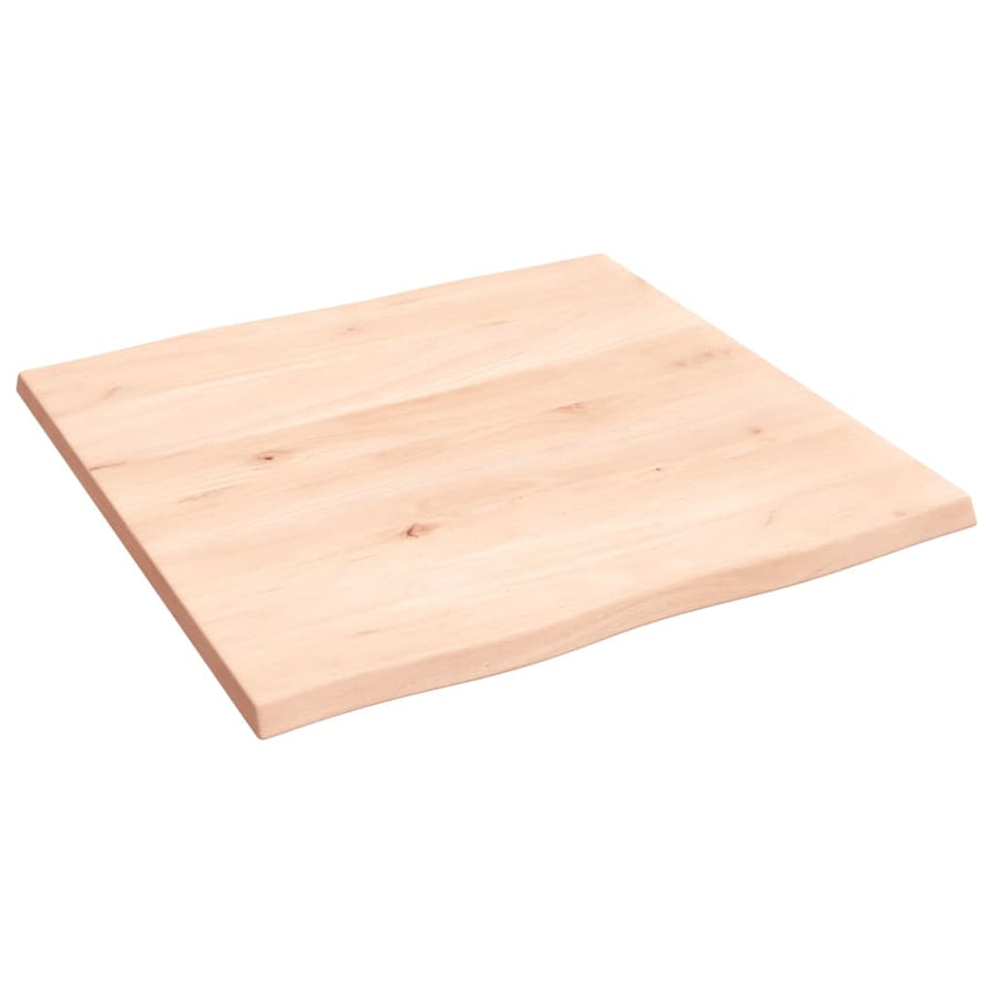 Tafelblad natuurlijke rand 60x60x2 cm massief eikenhout 60 x 60 x 2 cm