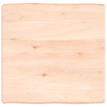Tafelblad natuurlijke rand 60x60x(2-6) cm massief eikenhout 60 x 60 x 6 cm