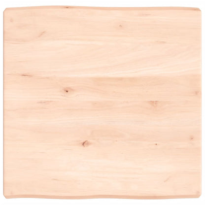 Tafelblad natuurlijke rand 60x60x(2-6) cm massief eikenhout 60 x 60 x 6 cm
