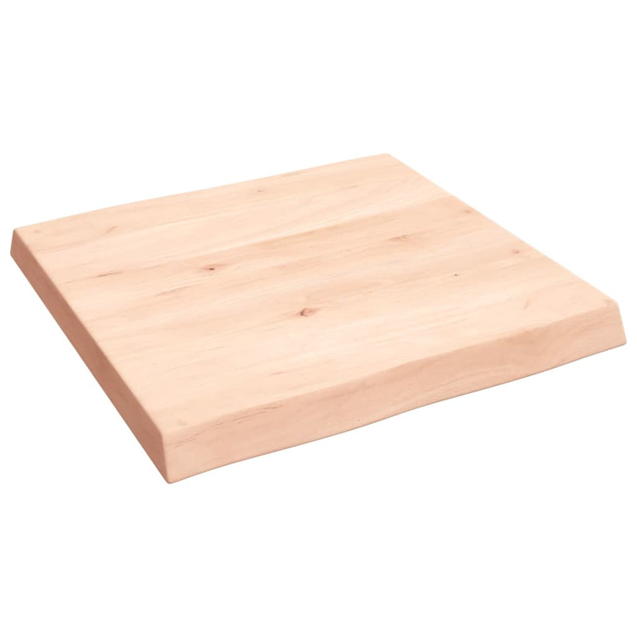 Tafelblad natuurlijke rand 60x60x(2-6) cm massief eikenhout 60 x 60 x 6 cm