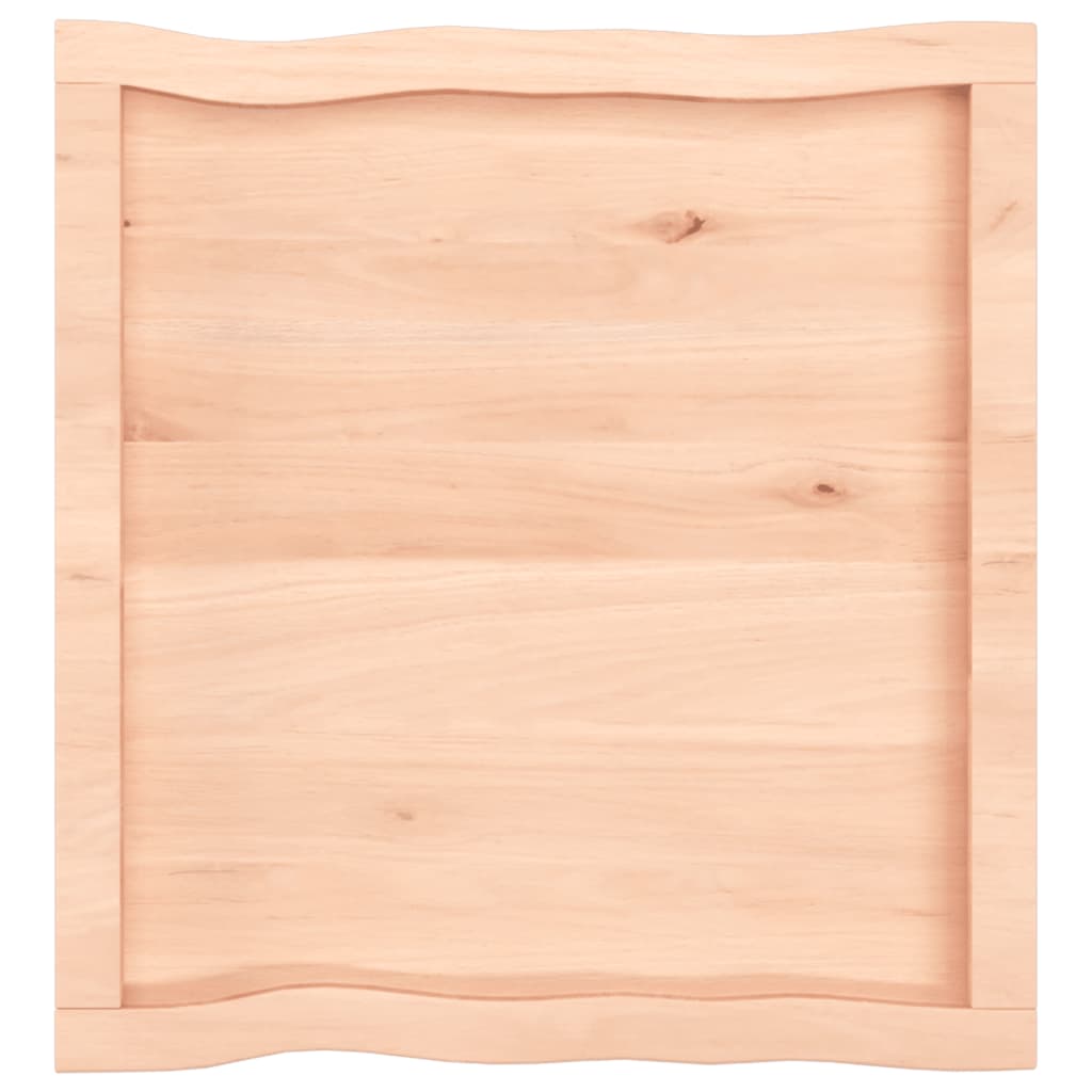 Tafelblad natuurlijke rand 60x60x(2-6) cm massief eikenhout 60 x 60 x 6 cm