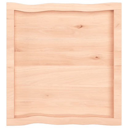 Tafelblad natuurlijke rand 60x60x(2-6) cm massief eikenhout 60 x 60 x 6 cm