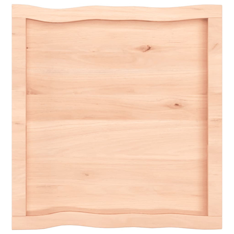 Tafelblad natuurlijke rand 60x60x(2-6) cm massief eikenhout 60 x 60 x 6 cm
