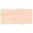 Tabletop natural edge 80x40x2 cm solid oak