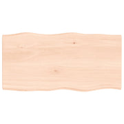 Tafelblad massief eikenhout 80x40x2 cm natuurlijke rand