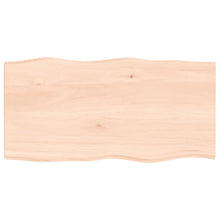 Tafelblad natuurlijke rand 80x40x2 cm massief eikenhout 80 x 40 x 2 cm