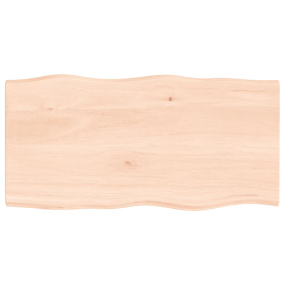 Tafelblad natuurlijke rand 80x40x2 cm massief eikenhout 80 x 40 x 2 cm