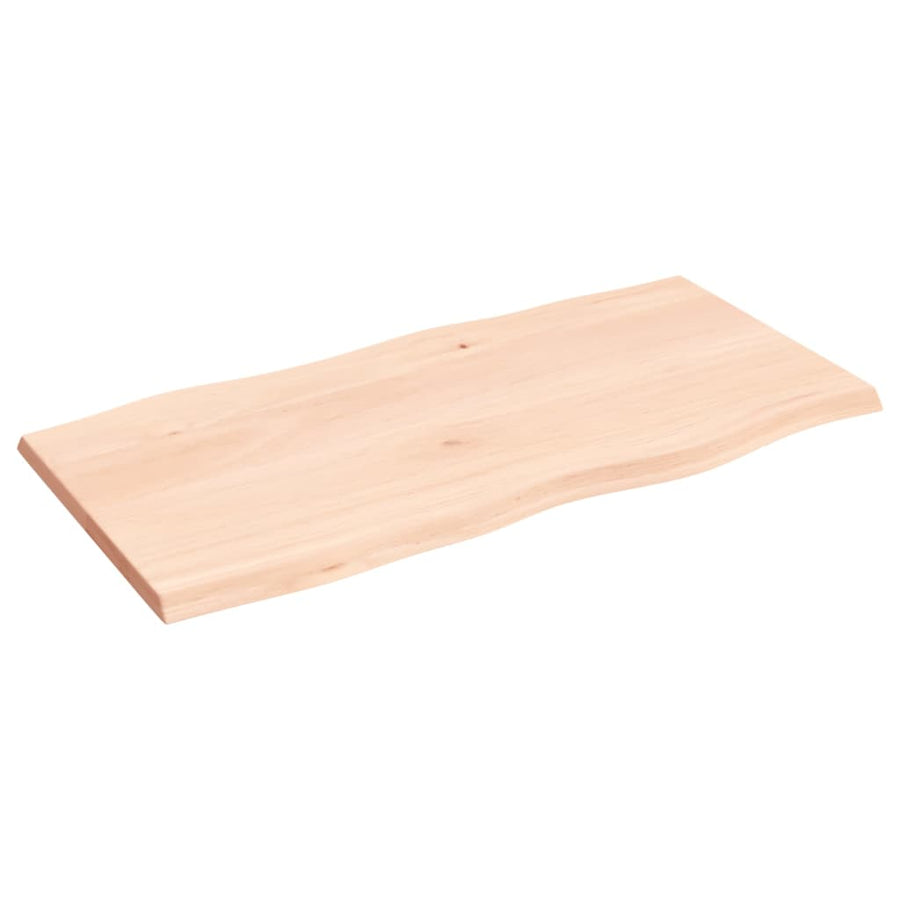 Tafelblad natuurlijke rand 80x40x2 cm massief eikenhout 80 x 40 x 2 cm