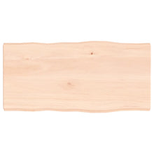 Tafelblad natuurlijke rand 80x40x(2-4) cm massief eikenhout 80 x 40 x 4 cm