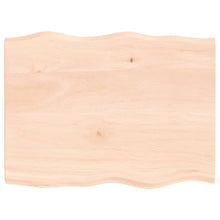 Tafelblad natuurlijke rand 80x60x2 cm massief eikenhout 80 x 60 x 2 cm