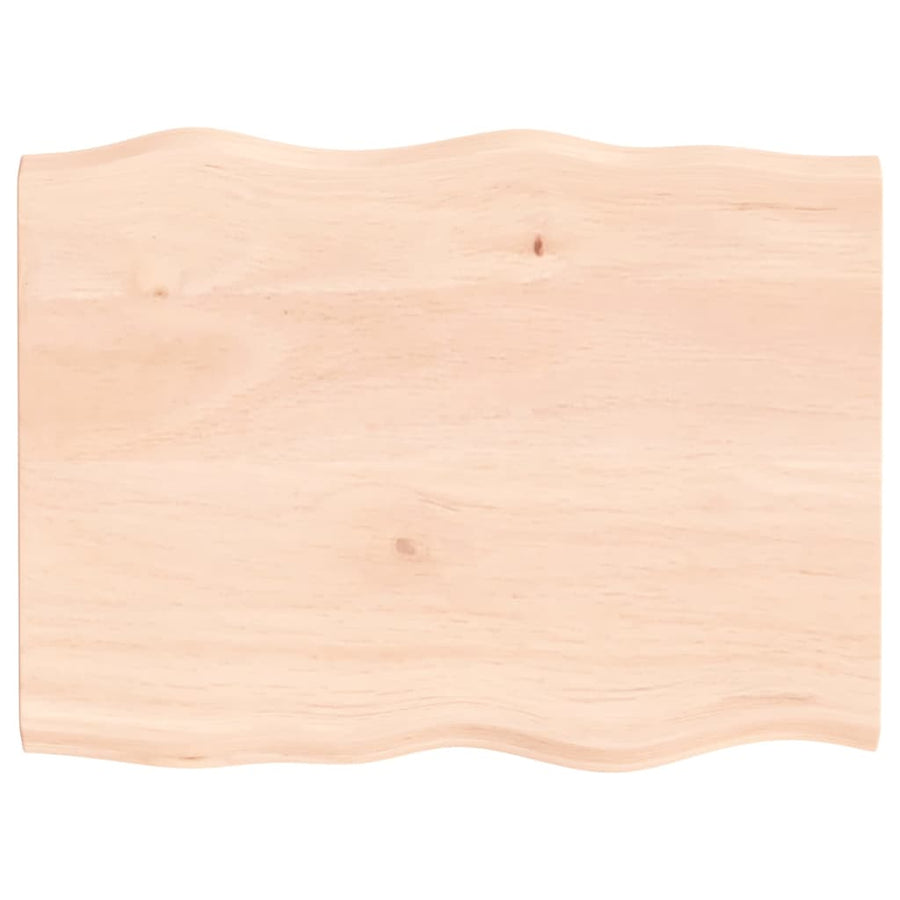 Tafelblad natuurlijke rand 80x60x2 cm massief eikenhout 80 x 60 x 2 cm