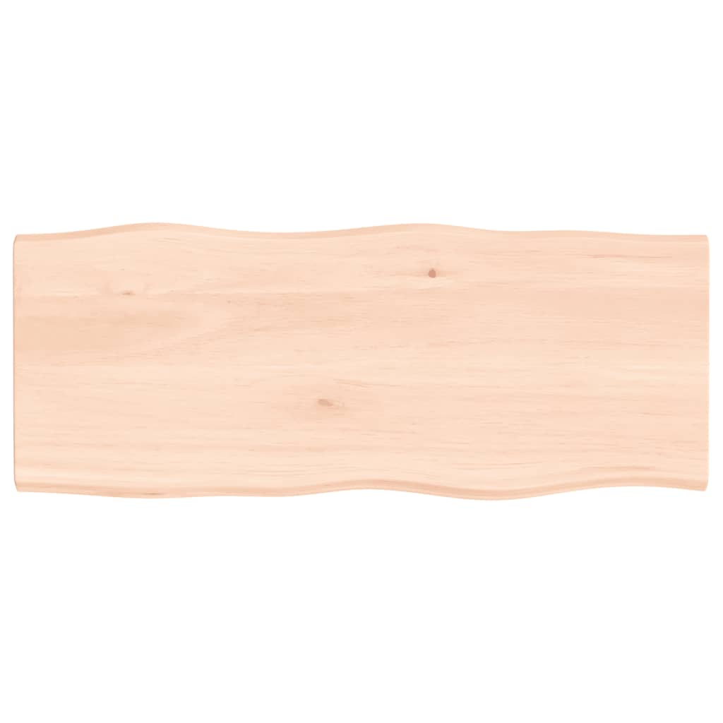 Tafelblad natuurlijke rand 100x40x2 cm massief eikenhout 100 x 40 x 2 cm