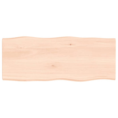 Tafelblad natuurlijke rand 100x40x2 cm massief eikenhout 100 x 40 x 2 cm