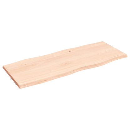 Tafelblad natuurlijke rand 100x40x2 cm massief eikenhout 100 x 40 x 2 cm