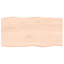 Tafelblad natuurlijke rand 100x50x2 cm massief eikenhout 100 x 50 x 2 cm
