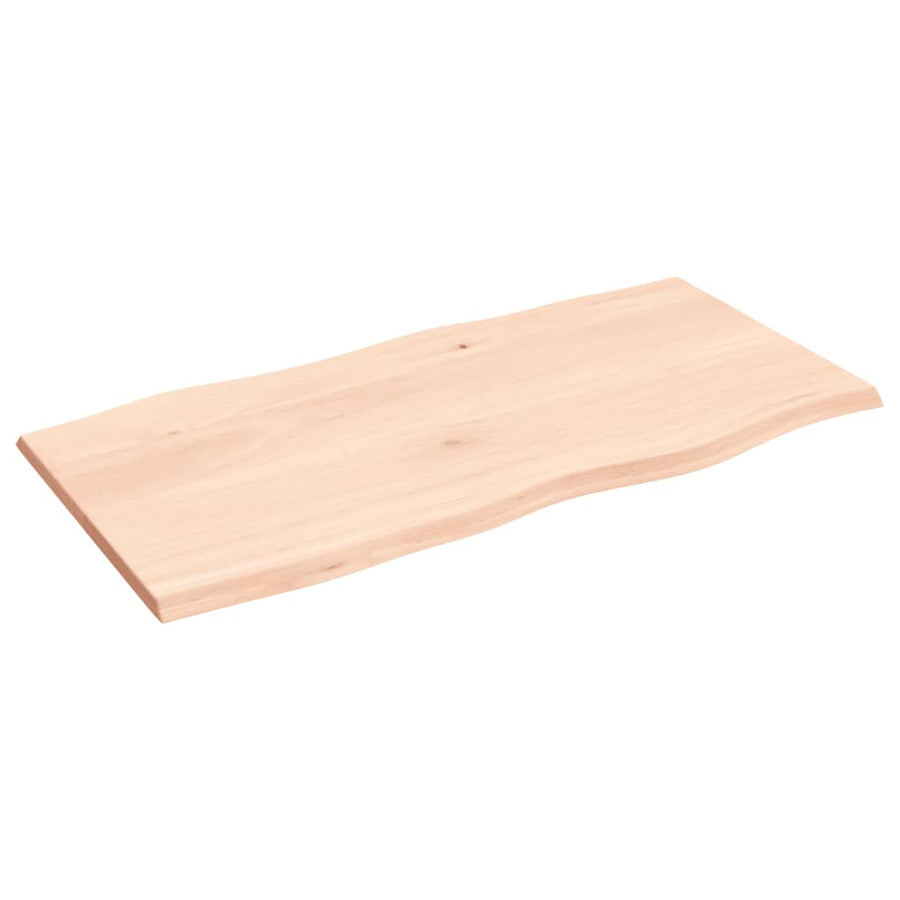 Tafelblad natuurlijke rand 100x50x2 cm massief eikenhout 100 x 50 x 2 cm