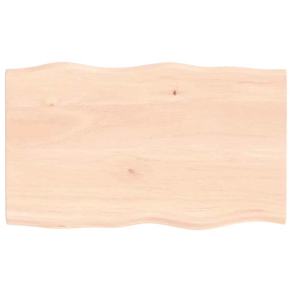 Tafelblad natuurlijke rand 100x60x2 cm massief eikenhout 100 x 60 x 2 cm