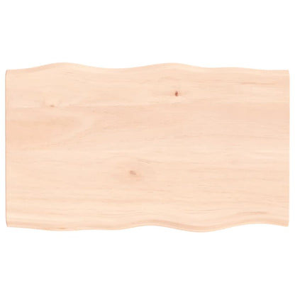 Tafelblad natuurlijke rand 100x60x2 cm massief eikenhout 100 x 60 x 2 cm