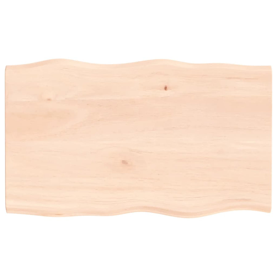 Tafelblad natuurlijke rand 100x60x2 cm massief eikenhout 100 x 60 x 2 cm