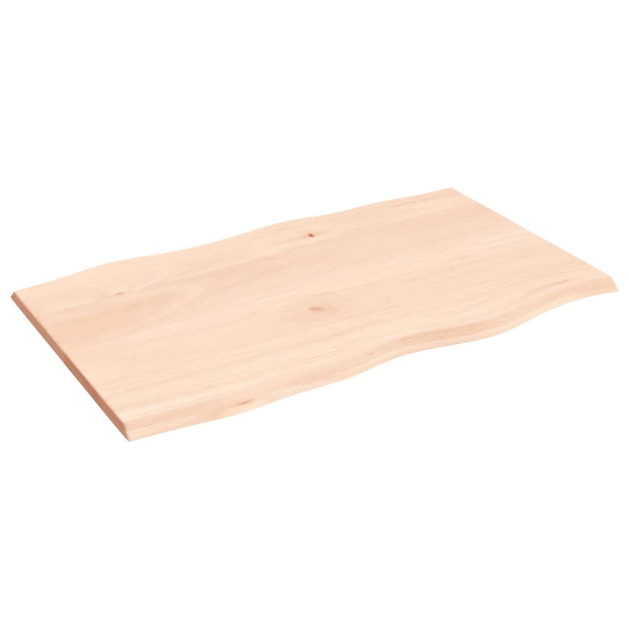 Tafelblad natuurlijke rand 100x60x2 cm massief eikenhout 100 x 60 x 2 cm