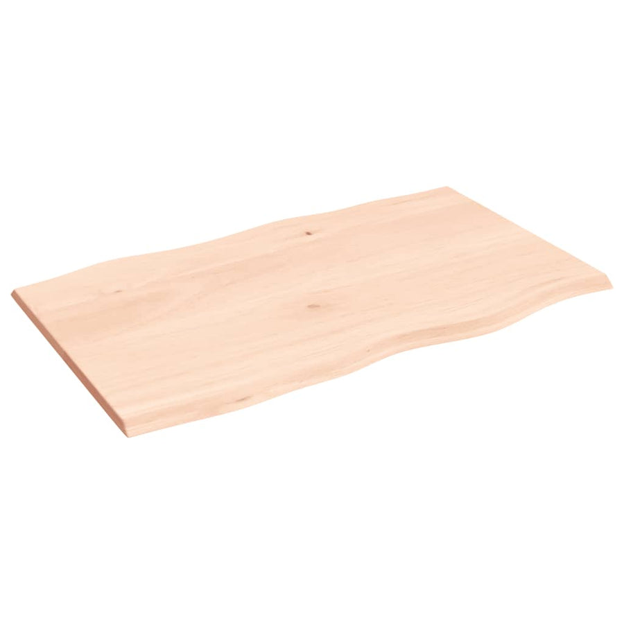 Tafelblad natuurlijke rand 100x60x2 cm massief eikenhout 100 x 60 x 2 cm