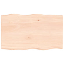 Tafelblad natuurlijke rand 100x60x(2-4) cm massief eikenhout 100 x 60 x 4 cm