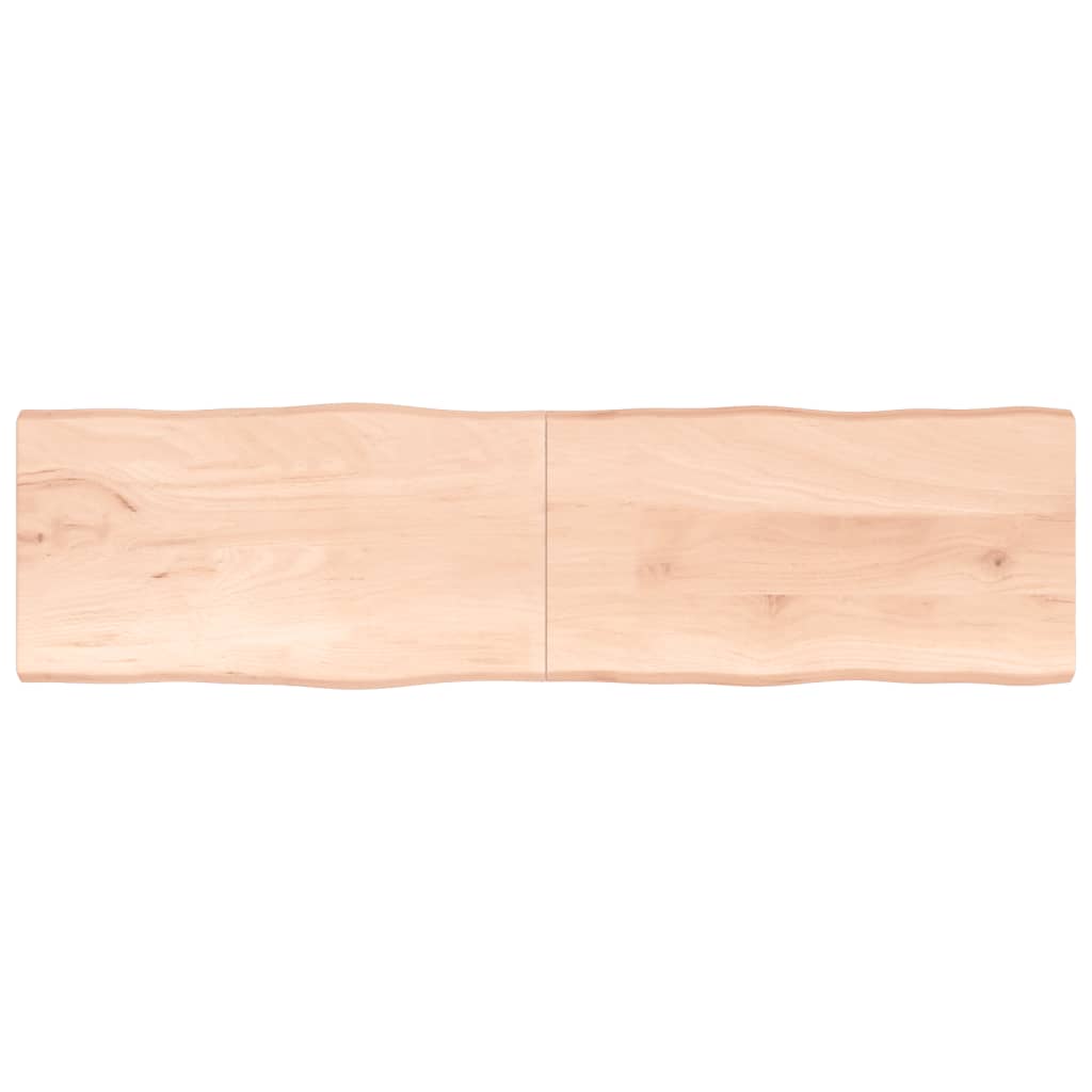 Tafelblad natuurlijke rand 220x60x(2-4) cm massief eikenhout 220 x 60 x 4 cm