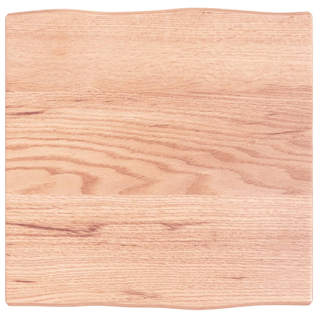 Tafelblad Natuurlijke Rand Eikenhout Lichtbruin 40 x 40 x 2 cm