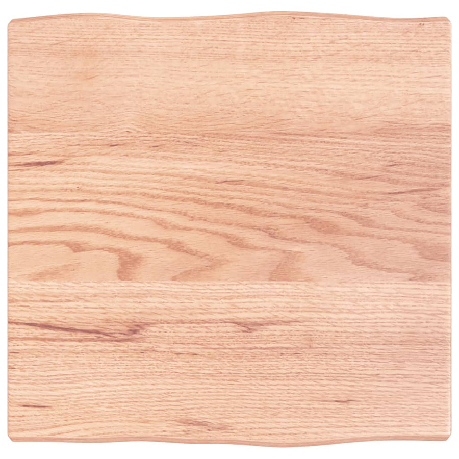 Tafelblad Natuurlijke Rand Eikenhout Lichtbruin 40 x 40 x 2 cm