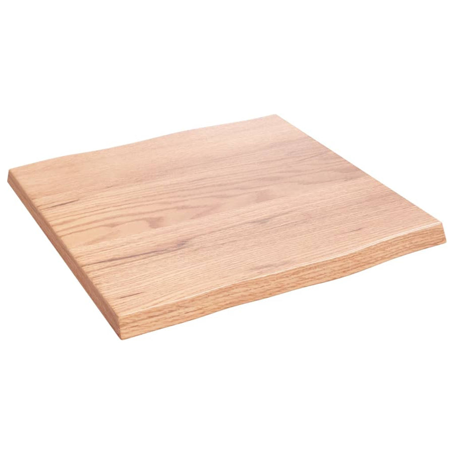 Tafelblad Natuurlijke Rand Eikenhout Lichtbruin 40 x 40 x 2 cm