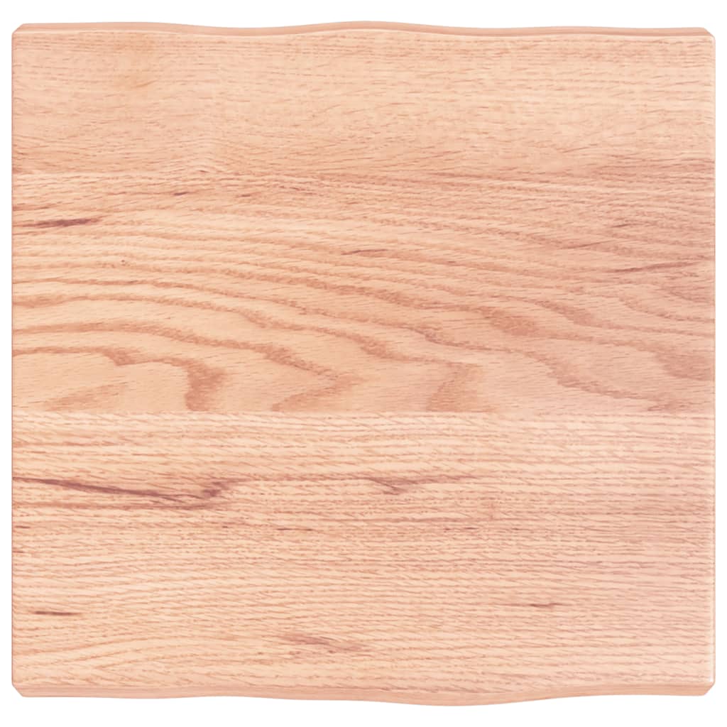 Tafelblad Natuurlijke Rand 40X40X(2-4) Cm Eikenhout Lichtbruin 40 x 40 x 4 cm